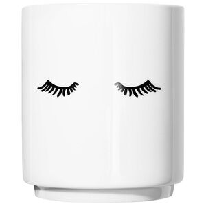 Sephora BEAUTY INSIDER White Ceramic Eyelashes Makeup Brush Holder